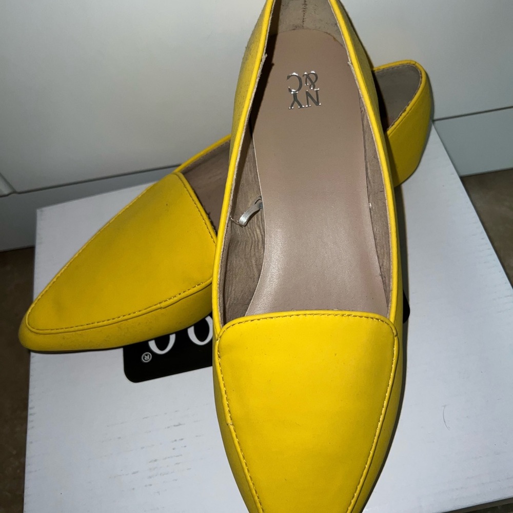 Yellow Pointed Flats Ny & Co
